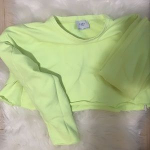 Zara cropped crew neck